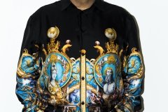 JESSICA_MOH_Fashion_Photography_Tony_Ward_Studio_BRYAN_ABRAMS_Male_Model_Versace_Medusa_Shirt_Blue_Pants_Red_Sunglasses
