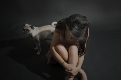 Karen_Liao_portraiture_photography_studio_lighting_sadness_dog_pug_ground_look_down