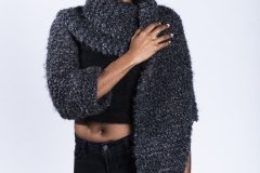 Jessica_Moh_Tony_Ward_Studio_Fashion_Photography_Kevin_Stewart_Kay_Davis_Female_Model_Knit_Scarf_One_Sleeve_Hand_On_Shoulder