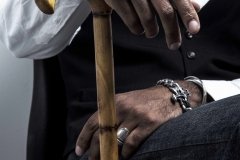 Jessica_Moh_Tony_Ward_Studio_Fashion_Photography_Kevin_Stewart_Kay_Davis_Male_Model_Sitting_Bowler_Hat_Cane_Old_School_Shirt_Makers_Bowtie_Bracelet_Ring_Closeup