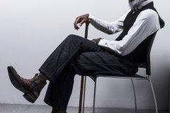 Jessica_Moh_Tony_Ward_Studio_Fashion_Photography_Kevin_Stewart_Kay_Davis_Male_Model_Sitting_Cane_Old_School_Shirt_Makers_Bowtie_Full_Side_Profile