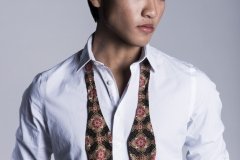 Jessica_Moh_Tony_Ward_Studio_Fashion_Photography_Kevin_Stewart_Kay_Davis_Male_Model_White_Button_Down_Old_School_Shirt_Makers_Bowtie_Untied_Side_Profile