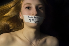 Megan_Lane_photography_politics_presidential_election_2016_trump_quotes_aginst_women_mouth_taped_shut