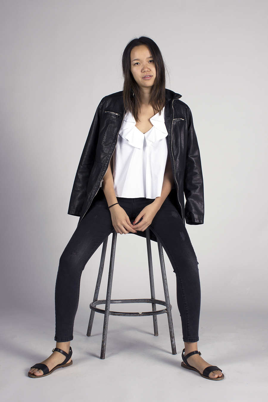 Sharon_Song_fashion_photography_millenial_professional_dres_Tony_Ward_Studio_women_leather_jacket