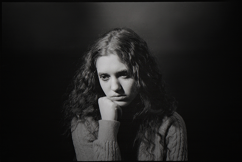 portrait of sad young woman